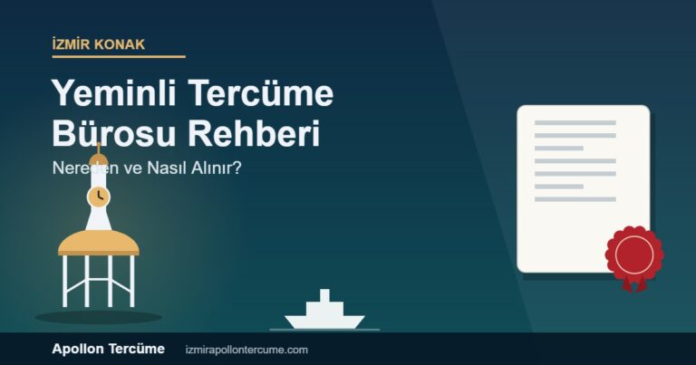 İzmir Konak yeminli tercüme bürosu - Konak Saat Kulesi ve yeminli tercüme belgesi görseli