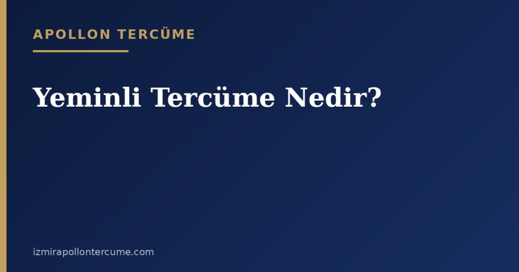 Yeminli tercüme kapak görseli - Apollon Tercüme